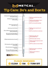 Metcal tip care poster