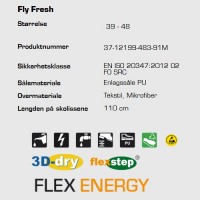 Teknisk informasjon på Sievi Fly Fresh