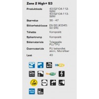 Sievi Zone 2 High+ S3 ESD vinter vernesko, informasjon