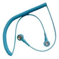 Spiralsnor med 6mm og 10mm knappetilkobling, blå