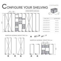 Konfigurer dine hyller for 400x300mm Eurokasser