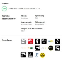 Sievi AirGo 5 Roller High ESD vernesko teknisk informasjon