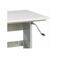 Detalj av Treston arbeidsbord med sveiv