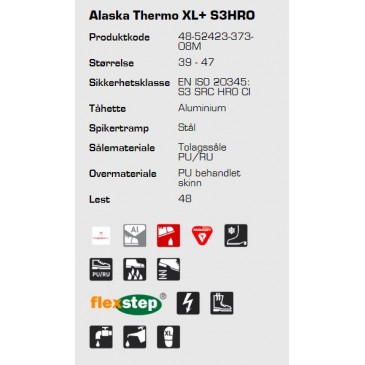 Sievi Alaska Thermo XL+ vinter vernestøvel, informasjon