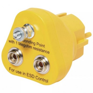 ESD jordingsplugg med M5 terminering og 2x 10mm tilkobling, 2200.EBP.2101M5