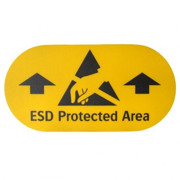Gulvetiketter for oppmerking av ESD område