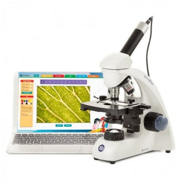 MicroBlue monokulært mikroskop med CMEX-Explorer digitalkamera tilkoblet