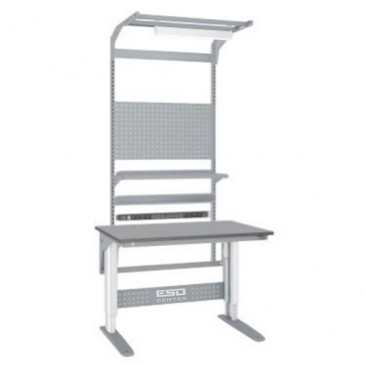 Motorisert heve- senkebord med oppbygging i bakkant