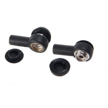 Overgang fra 10mm knapp (han/hun) til 4mm bananplugg
