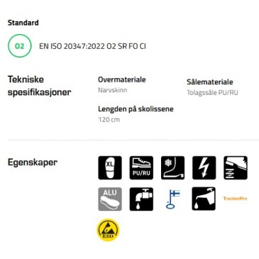Sievi Aurora TR XL ESD vinterskolett for damer, teknisk informasjon