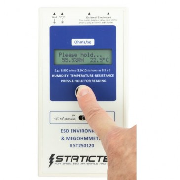 StaticTec digital overflatetester, alle målinger ved ett trykk på knappen