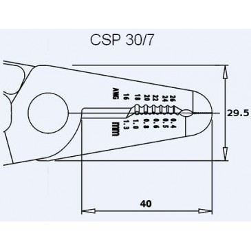 Avisoleringstang for flerbruk CSP30-7