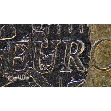 Bilde av 1 Euro mynt tatt med Optilia kamera